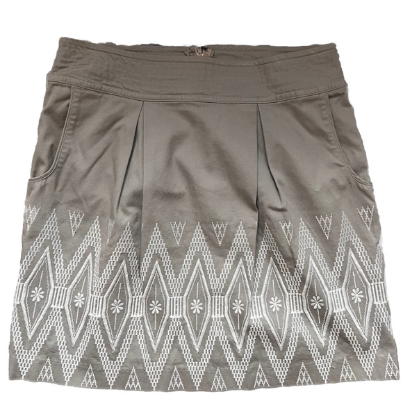Banana Republic Dresses & Skirts - Banana Republic 100% Cotton Skirt Pleated Embellished Casual EUC